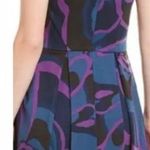 Trina Turk  Blue and Purple A Line Flare Sleeveless Dress with Pockets Photo 1