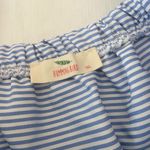 Hummingbird Light Blue Striped Off Shoulder Blouse Photo 1