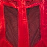 Tadashi Shoji  VAMP Red Velvet Matt Sequin Mesh Dress Size SMALL Photo 12