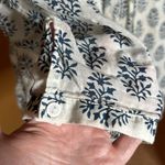 Sundance  Classic Melody Shirt Ivory & Navy Blue Top 100% Cotton Size XS Photo 1