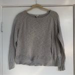 Joie  cotton and linen gray loose knit lightweight sweater women’s large Photo 0
