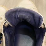 Tory Burch  White Leather and Navy Blue Trimmed Ruffle Sneaker, women’s size 9.5 Photo 14