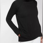 Athleta Cozy Karma Asym Pullover Wrap-Front Asymmetrical in Black Size S Photo 3