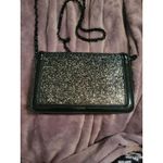 Badgley Mischka  Black Glitter Evening Chain Bag Party Purse‎ Clutch Photo 4