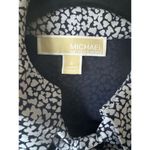 Michael Kors  Pleated Blue with White Hearts Long Sleeve Dress Size 6 Photo 2