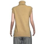 The Frankie Shop Split Hem Roll Neck Wool-Blend Vest, Biscuit, Small Photo 9