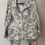 Chico's Womens Size 2 (L/12) MILITARY TWILL UTILITY JACKET SMOKEY TAUPE Set Photo 0