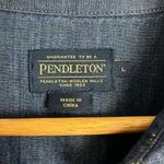 Pendleton  blue chambray short sleeve stitch line shirt dress Photo 1