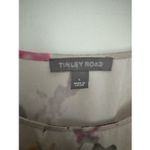 Tinley Road Abstract Floral Fit & Flare Dress Women’s Large Short Sleeve Gray Photo 2