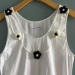 The Crochet Chick White Floral Tank Top Size L Photo 1