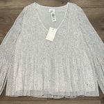 Wilfred  Aritzia Daydreamer Long Sleeve Peplum Blouse White‎ Birch Size Small Photo 4