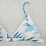 White Floral Padded Sports Bra Active Bikini Bralette Swim Top S Small Photo 4