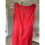 Anne Klein NWT  Sheath Dress Red Jeweled Neckline Fitted Summer Event Office Chic Photo 4