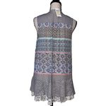 Style & Co  womens sz medium new wave multi color sleeveless top with lace trim Photo 1