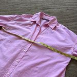 ZARA  cute bubblegum pink oversized poplin button down shirt Photo 10