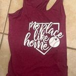 Women’s maroon baseball mom tank top shirt Purple Photo 0