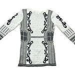 Bacci Long Sleeve Soft Stretch Knit Sweater Dress Cream and Black Size Small Photo 0