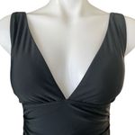 J.Crew women's small black v-neck tummy control one piece swimsuit swimwear Photo 3