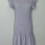 French Connection Elao Drape Forget Me Not Mini Ruffled Dress Womens Size Medium Photo 2