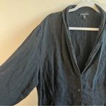 Eileen Fisher  Jacket Black V Neck Button Front Collared Blazer w/ Pockets 3X GUC Photo 7