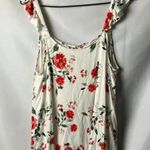 Torrid SIZE0(WO SIZE 10/12) OFF WHITE TOP CORAL FLORAL DESIGN RUFFLE Photo 8