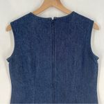 Vintage 111 State Stretch Blue Denim Sleeveless Midi Sheath Dress Size 6 Photo 7
