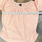 Melissa Paige Pink Eyelet Bell Sleeve Blouse XL Photo 7