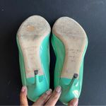 Jimmy Choo  | Seafoam Green Peep Toe Patent Leather Heels Sz 35.5 Photo 9