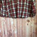 Old Navy Red Split-Neck Plaid Seersucker Shirt Photo 6