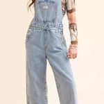 Levi's Levi’s Apron Women's Light Blue Denim Drawstring Overalls size Xl Photo 0