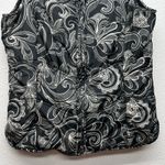 Aventura Puffer Vest Womens Small Dark Floral Forest Fleece Warm Outdoors Hiking Gray Photo 3