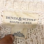 Denim & Supply Ralph Lauren  Cream Cable Knit Sweater Size Large Photo 2