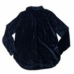 Pilcro  Anthropologie Black Velvet Button Down Shirt Photo 1