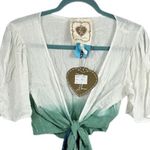Z&L Green White Bolero Style Top Small Photo 6