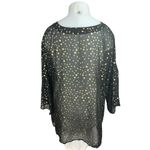 Glamorous Curve Black Gold Star Chiffon Sheer Long Sleeve Cover Up Blouse Top 20 Size undefined Photo 1