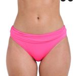 La Blanca Island Goddess Shirred Band Hipster Bottom - Bright Pink nwt Photo 0