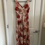 Paper Heart Floral V-Neck Maxi Dress - Red and Cream Photo 8