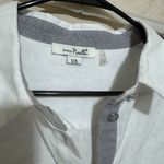 Simply Noelle  Womens Size L/XL White Button down tunic top shirt Classic Photo 3