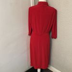 Tahari  Arthur S. Levine Red Roll Tack Up Sleeve Shirtdres 12 Corporate Siren Photo 1