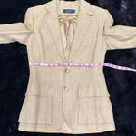 Ralph Lauren POLO Linen Blend Long Sleeve Fitted Distressed Blazer Photo 4