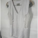 Penguin V Neck Tennis Tank Blouse Women XS White Lace Racquet & Paddle Athletic Photo 9