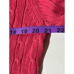 Brooks Brothers  346 Pink Cable Knit 100% Mercerized Cotton Sweater Womens Large Photo 6