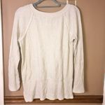 Anthropologie Eri + Ali Waffle Thermal Sweater Cream Ivory Size Small Photo 1