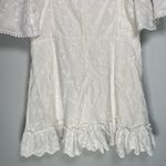 Showpo White Eyelet Lace Mini Dress Square Neck Floral Coastal Bridal Size 12 Photo 8