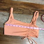 l*space NWOT L* Putty Wilder Bralette Bikini Top Ruched Tie Front Asymmetrical S Photo 5