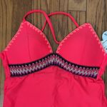 Hula Honey  Swim Hibiscus Junior Zig Zag Zink Tankini Top Size Small‎ NWT Photo 3