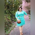 Catherines Catherine’s turquoise laced dress sz 0X Photo 2