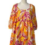 Sanctuary Mini Dress Babydoll Scoop Neck 70s Style Tan Pink Women’s Size Small Photo 10