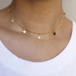 Gold Star Choker Necklace Photo 0