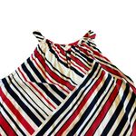 Jude Connally Stripe Sleeveless Dress Halter Stretch Loose Shift Fit Size Large Red Photo 2